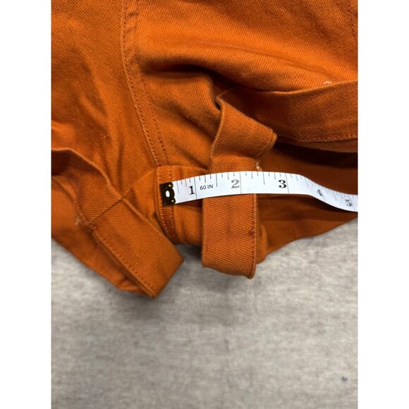 Ava & Viv Orange Button Fly High Rise Plus Size Shorts Khaki Chino Stretch 18 - Picture 9 of 9